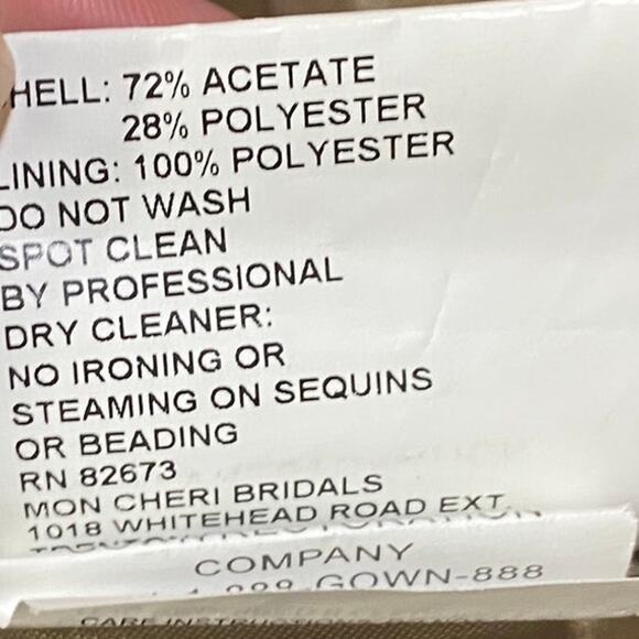 Montage by Mon Cheri Gown Lace Peplum Corseted Bodice Satin Trim Taupe Womens 10 - Picture 12 of 12